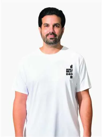 World best dad | crew neck | white t-shirt